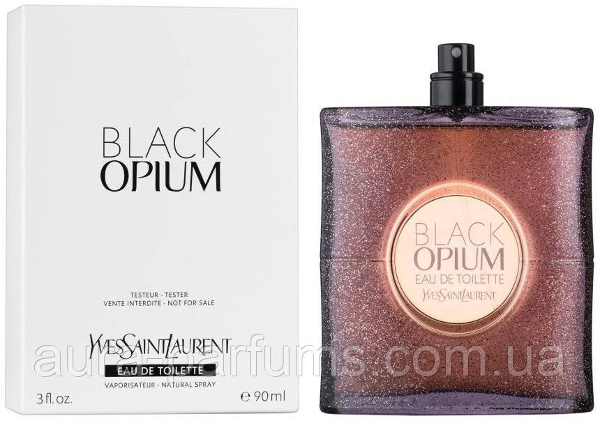 Женские духи Yves Saint Laurent Black Opium Tester (Ив Сен Лоран Блэк Опиум) Туалетная вода 90 ml/мл Тестер - фото 1 - id-p556436016