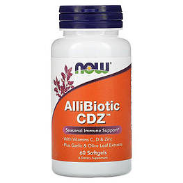 AlliBiotic CDZ Now Foods 60 капсул