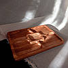 Менажниця прямокутна дубова дошка для подачі страв на 5 секції двостороння, фото 4