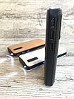 ОПТ Шкіряний павер банк 50000Mah portable battery з фанариком і екраном 3 USB Power Bank, фото 3