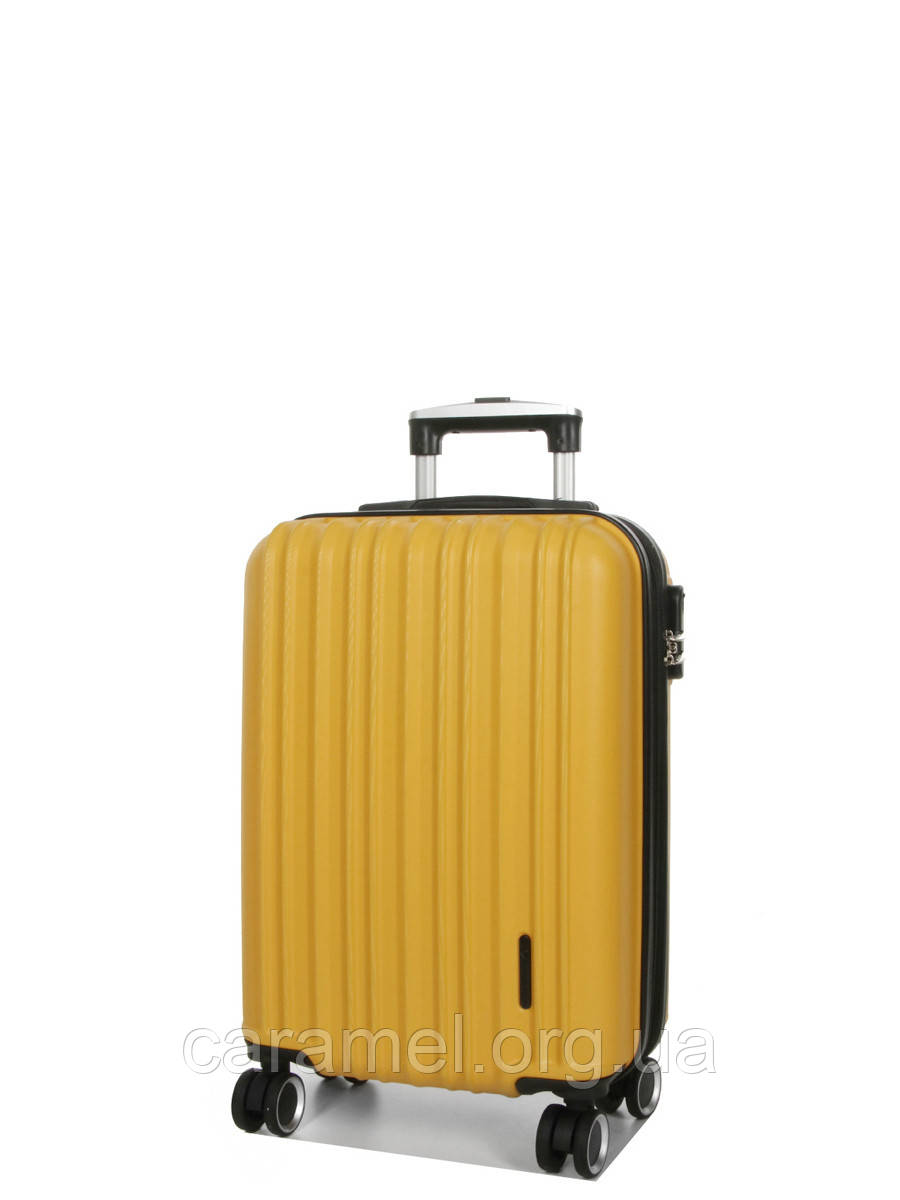 Валіза полікарбон 4 колеса S 55 x 35 x 20 + 5 cm 2,4 kg 35 L 623 маленька жовта