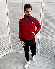 Чоловічий спортивний костюм Under Armour Андер Армор червоно-чорний камуфляж Туреччина, фото 4