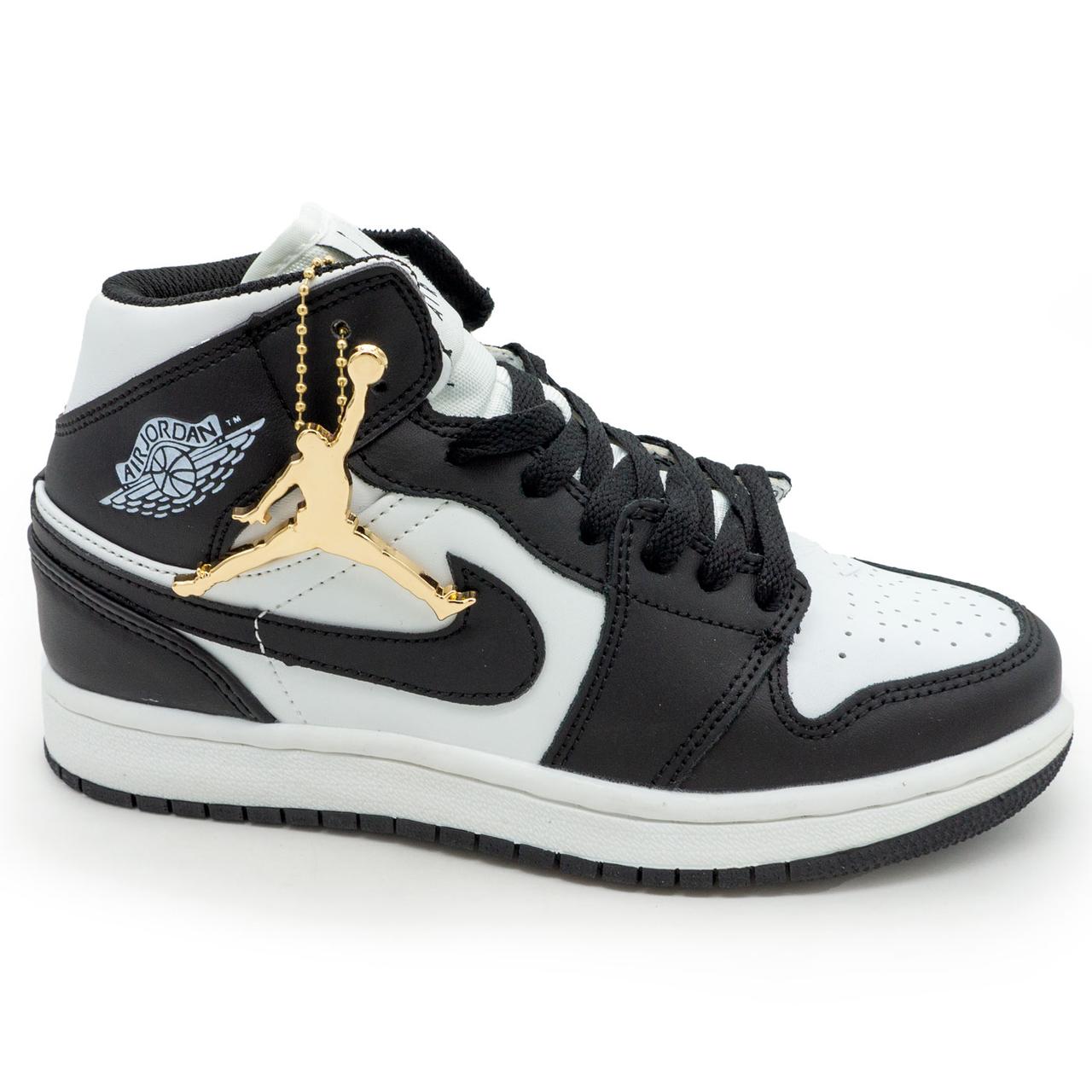 Высокие Черно-белые Кроссовки Nike Air Jordan 1 Retro High. Р.(36, 37 ...