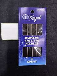 Голки для ручного шиття, штопальные № 3/0 & 1/0