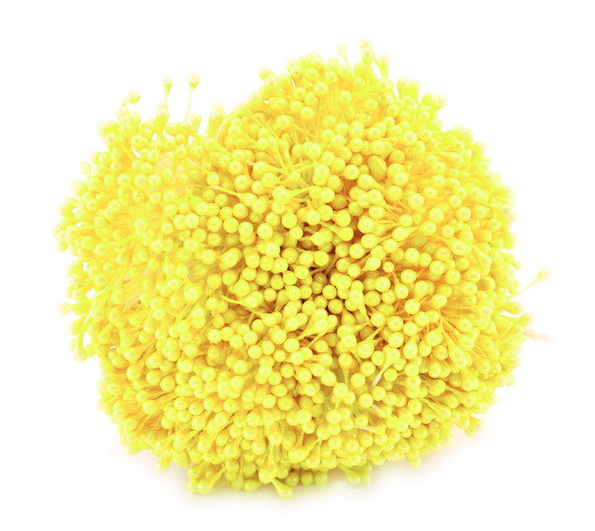 Тичинки перлові СВІТЛО-ЖОВТІ (бліді), 75-85 ниток, 160 головок, фото 1