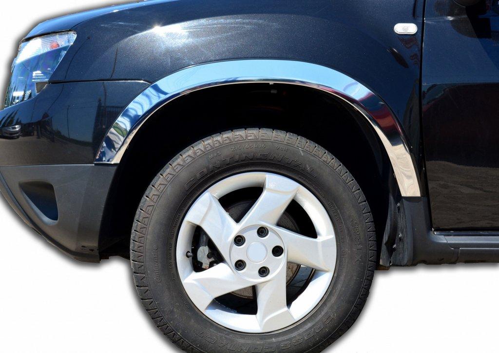 Накладки на арки (4 шт, нержавіюча сталь) для Renault Duster 2008-2017 рр
