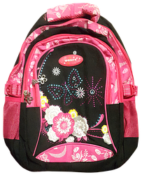 Рюкзак Leader 972870 рожево-чорний зі стразами 345