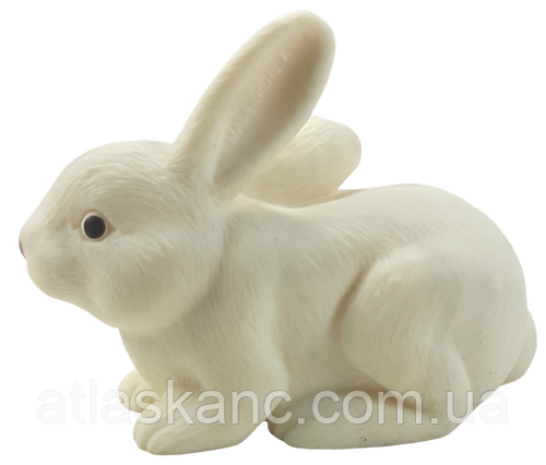 Іграшка силіконова антистрес, кролик білий 10 см 03383, фото 1
