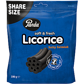 Лакрица Panda Licorice Salty Salmiak soft fresh 500g