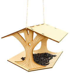 Годівниця пофарбована No 2/1 морилка під лаком 24.5 х 22.5 х 19.7 см AS-4292