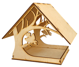 Годівниця пофарбована No 3/1 морилка під лаком 28 х 22.5 х 23 см AS-4293