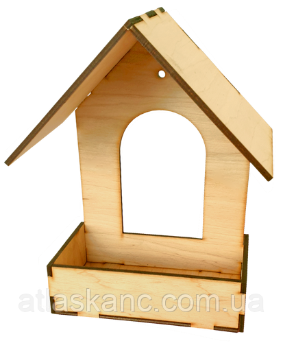 Годівниця пофарбована No 1/1 морилка під лаком 16 х 10 х 21 см AS-4279, F-0236, фото 1