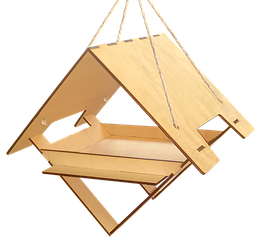 Годівниця No 7/1 Ромб, пофарбована, морилка під лаком 29.5 х 24 х 27.5 см AS-4301