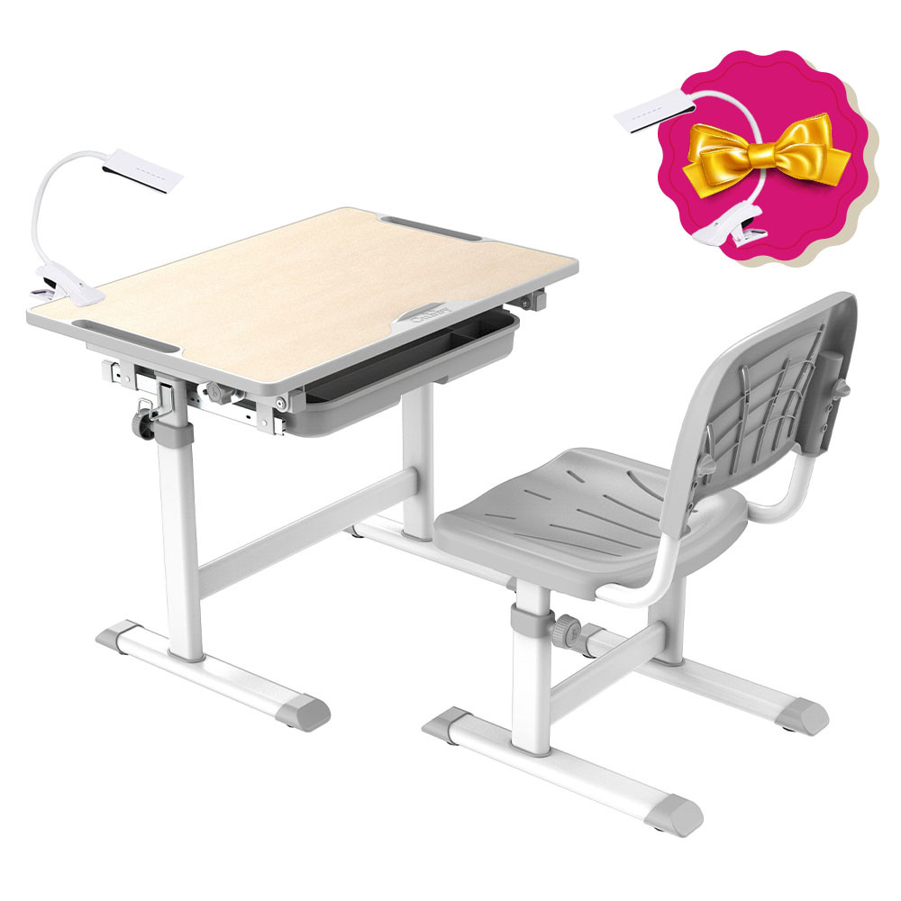 Зростаюча дитяча парта зі стільчиком Cubby Lupin Grey