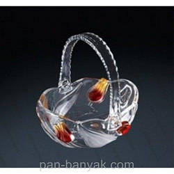 Кошик WG Nadine Satin-Red-Gold d16 см скло (6151)