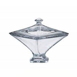 Цукерниця Bohemia Quadro з кришкою d22,5 см богемське скло (b5K738-99A44/225)