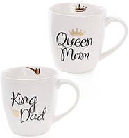 Кружка фарфоровая "Моя королевская семья" 520мл ("King Dad" & "Queen Mom")
