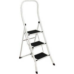 Драбина Eurogold Black Superstep 3 сходинки з гумовим покриттям 30х20 см метал (2023 HR)