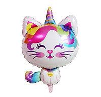 Фольгована куля 78х51 см Кіт єдиноріг (54) у пакованні (1 пачка), фото 1