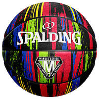 Мяч баскетбольный Spalding NBA Marble Black Rainbow Outdoor размер 7 резиновый (84398Z)