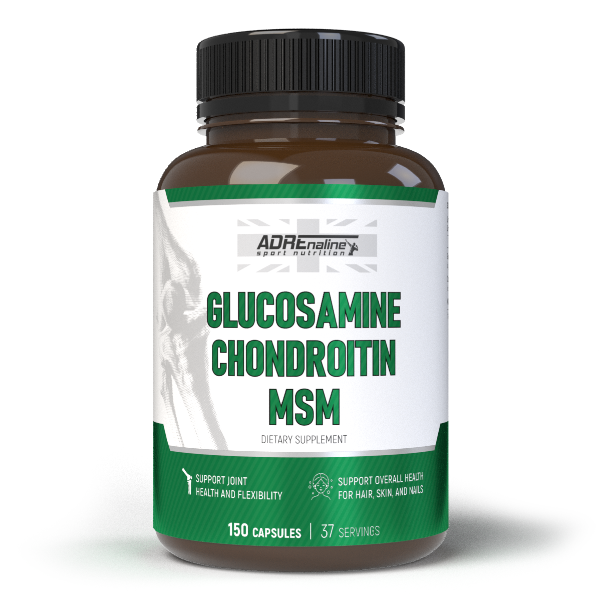 Хондопротектор ADRENALINE Sport Nutrition Glucosamine Chondroitin MSM 150 капсул