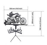 Флюгер Байкер, Мотоцикліст, флюгер на дах з металлу 2 мм., фото 2