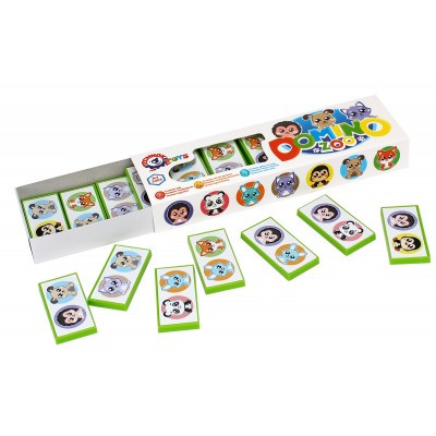 Доміно Зоопарк ТехноК 3305 дитяча настільна гра головоломка логічна розвиваюча для сім'ї, фото 1