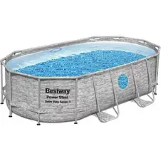 Басейн каркасний Bestway 56714 габарити 427-250-100 см, об'єм 7250 л (картриджний фільтр, тент, драбина), фото 3