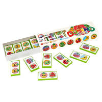 Домино Фрукты ТехноК 3336 с картинками детская настольная игра головоломка логическая развивающая для семьи
