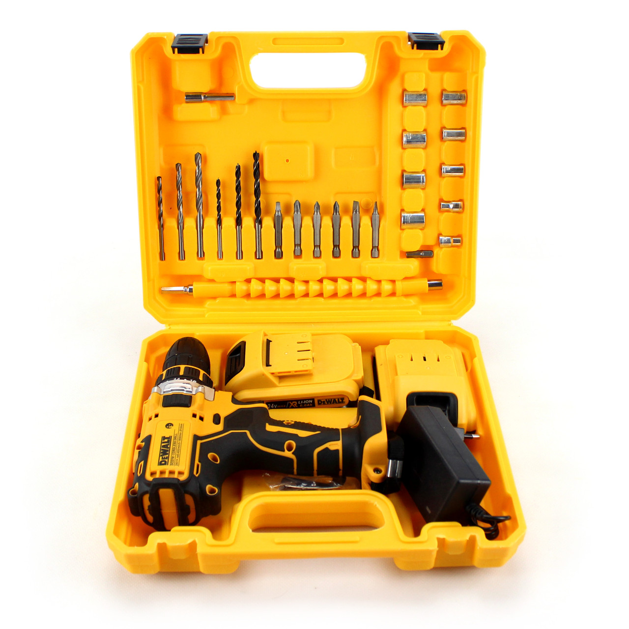 Акумуляторний шуруповерт DeWALT DCD791 (24V, 6AH) з набором. Акумуляторна дриль-шуруповерт Деволт