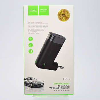 FM модулятор Hoco E53 Dawn sound in-car AUX wireless receiver Black