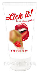 Оральний лубрикант Lick it! Strawberry 50 ml