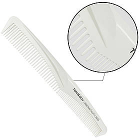 Гребінець для волосся Carbon T&G з ручкою Білий 8923 барбер перукар стрижка мелірування barbe