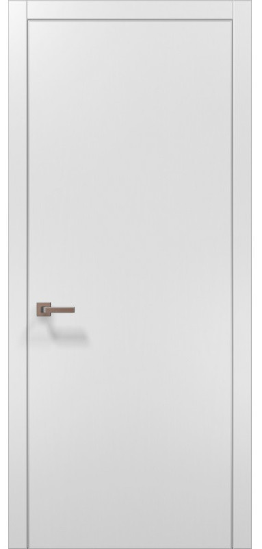 Двері міжкімнатні Папа карло Plato PL-01c AL Білий матовий, фото 1