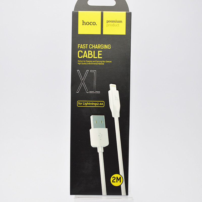 Кабель HOCO X1 Rapid USB-Lightning 2m White, фото 1