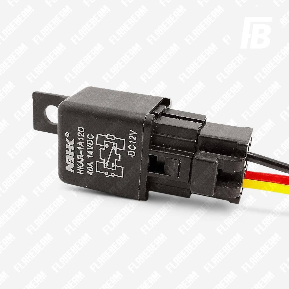 Реле 4-х Контактное 40А, с Колодкой, с Кронштейном, Чёрный Корпус ...