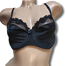 Бюстгальтер чорний з мереживом без поролону 80С