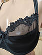 Бюстгальтер чорний з мереживом без поролону 80С, фото 2