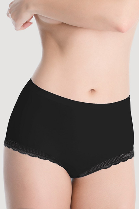 Трусики максі Julimex RUBY високі безшовні 2XL чорний (350)