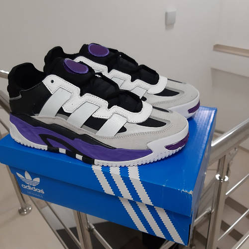 Мужские кроссовки Adidas Niteball фиолетовые повседневные демисезонные ...