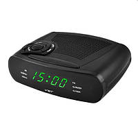 Часы сетевые VST-906-2 зеленые, радио FM, 220V