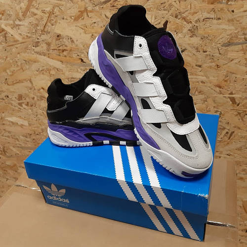 Мужские кроссовки Adidas Niteball фиолетовые повседневные демисезонные ...