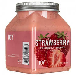 Відлущуючий скраб для тіла та обличчя IOY Strawberry, 500мл