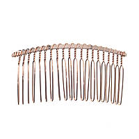 Гребінець-основа металевий, РОЖЕВЕ ЗОЛОТО, 7 см