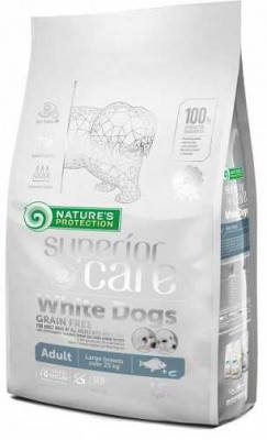 Natures Protection (Натур Протекшн) Superior Care White Dogs Grain Free White Fish Adult Large Breeds Сухий, фото 2
