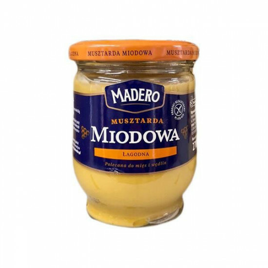Медовая Горчица БЕЗ ГЛЮТЕНА Madero Musztarda Miodowa 270г