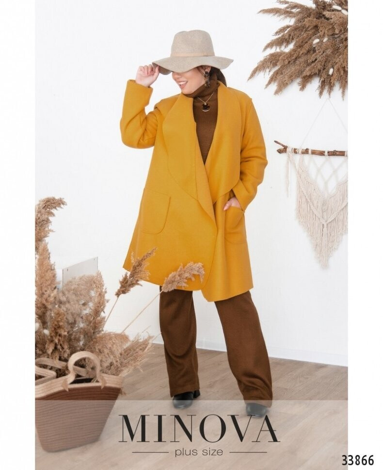 Модное женское пальто Ткань Кашемир 50, 52, 54, 56 размер 50 - фото 4 - id-p1570448479