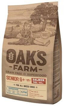 Oaks Farm (Оакс Фарм) Grain Free Adult 6+ All Breed Dogs Salmon Сухой беззерновой корм для взрослых собак, фото 2