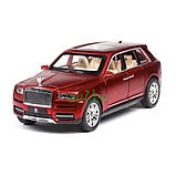 Машинка Rolls Royce Cullinan іграшка моделька металева колекційна 19 см Червоний (59401), фото 3