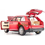 Машинка Rolls Royce Cullinan іграшка моделька металева колекційна 19 см Червоний (59401), фото 6
